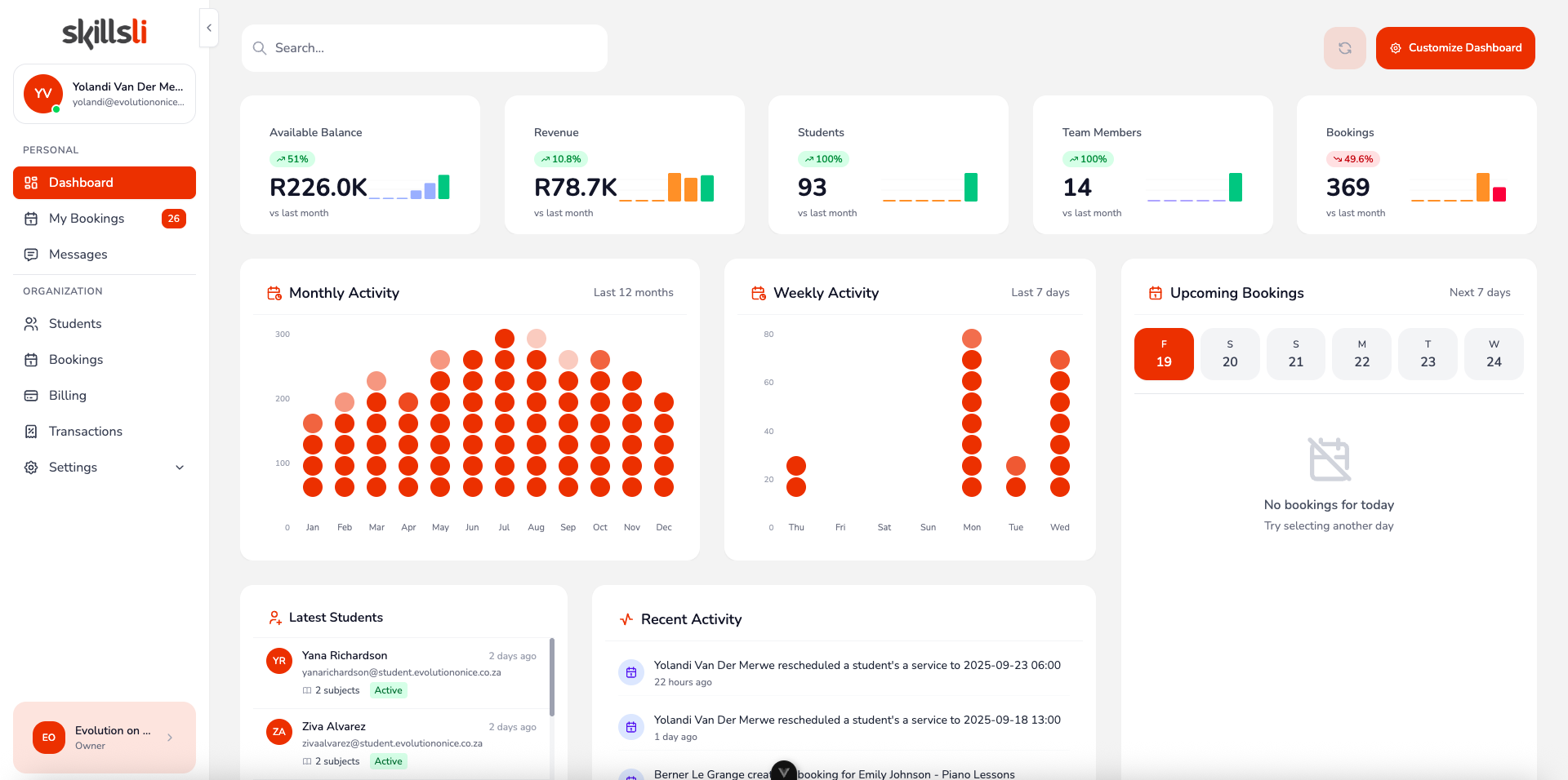 SkillsLi Dashboard